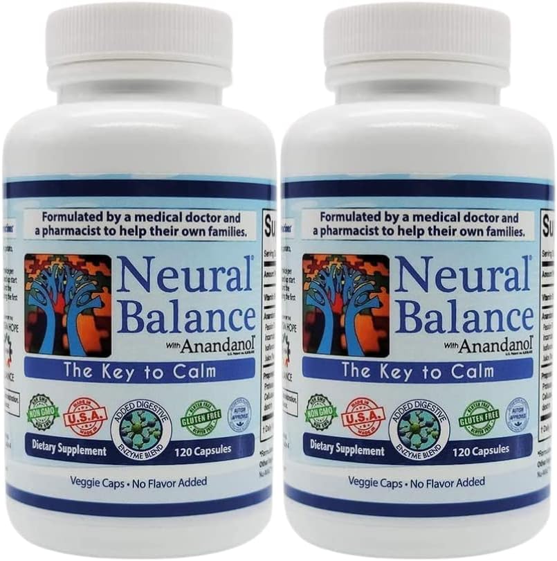 NEURAL BALANCE Anandanol con Proprietary Digestive Enzyme Blend (Capsules, 2 Pack)