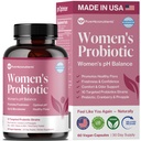 Probióticos para Mujeres, PH Balance &amp; Vaginal Health Support, 50 Billion CFU Per Serve, Gut, Digestive & Urinary Tract Care, Lactobacillus & Prebiotics, 60 Capsules