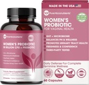 Probióticos para Mujeres, PH Balance &amp; Vaginal Health Support, 50 Billion CFU Per Serve, Gut, Digestive & Urinary Tract Care, Lactobacillus & Prebiotics, 60 Capsules