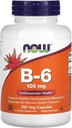 Now Foods Vitamin B-6 250 Capsules/100mg
