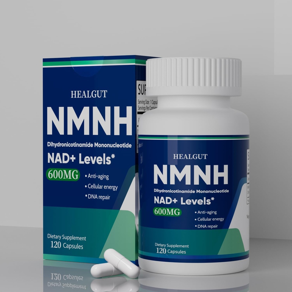 NMNH capsules: 120 Conde, 600mg NMNH Suplemento para NAD+ Optimización