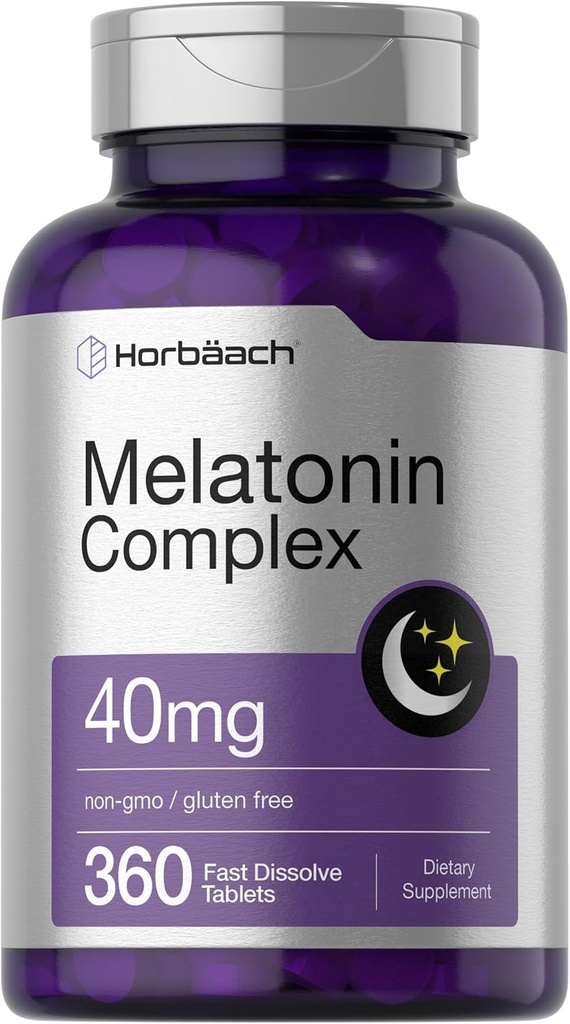 Horbäach Melatonin 40mg Complejo ← 360 Fast Dissolve Tablets