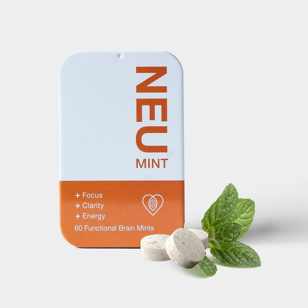 Mints Nootropic Energy & Focus – 60 Pieces- Alpha GPC, Caffeine, L-Theanine, Vitamin B6 – Boost Energy & Enhances Focus – Made in Canada