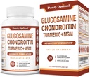 Glucosamina puramente Optimal Chondroitin MSM Suplemento w/Turmeric " Boswellia - Glucosamine Sulfate Joint Supplement for Men ' Women - 120 Tablets