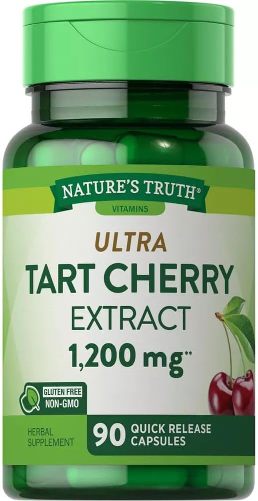Verdad de la naturaleza Ultra Tart Cherry 1200 mg Suplemento dietético cápsulas de liberación rápida - 90 ct, paquete de 2