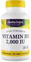 Orígenes saludables Vitamina D3 1000 UI (No-GMO), 360 Softgels
