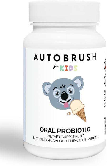autobrush Kids Oral-Care Slow Dissolve Probiotic Tablets ← Suplementos Dentales ← Los dientes más sanos y las gomas ← Boca Equilibrada Biome sometida 30 Conde (Vanilla) (1)