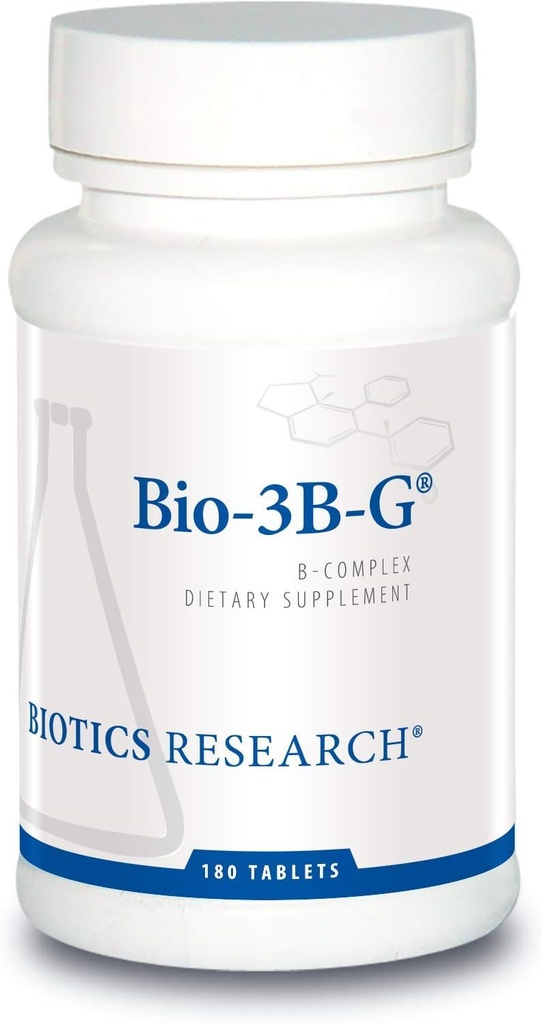 Biotics Research Bio-3B-G Complejo de vitamina B, Suplemento Complejo de vitamina B para estrés, energía y salud arenal