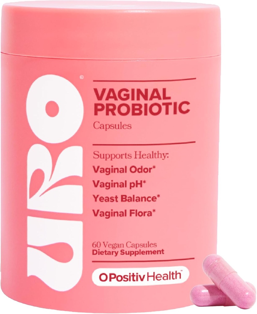 O Positiv URO Vaginal Probiotics for Women pH Balance with Prebiotics " Lactobacillus Probiotic Blend - Vaginal Health Supplement - Promote Healthy Vaginal Odor " Vaginal Flora, 60 Cuenta (Pack of 1)