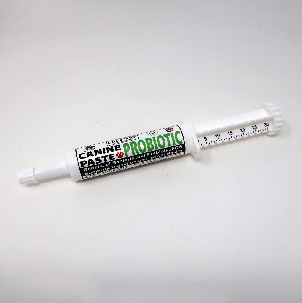Dogzymes Canine Probiotic Paste Beneficial Bacteria-Enzyme 2.3 Billion CFU/gm Saccharomyces boulardii Orgánica de la pólvora de la miel seca (30 Gram)