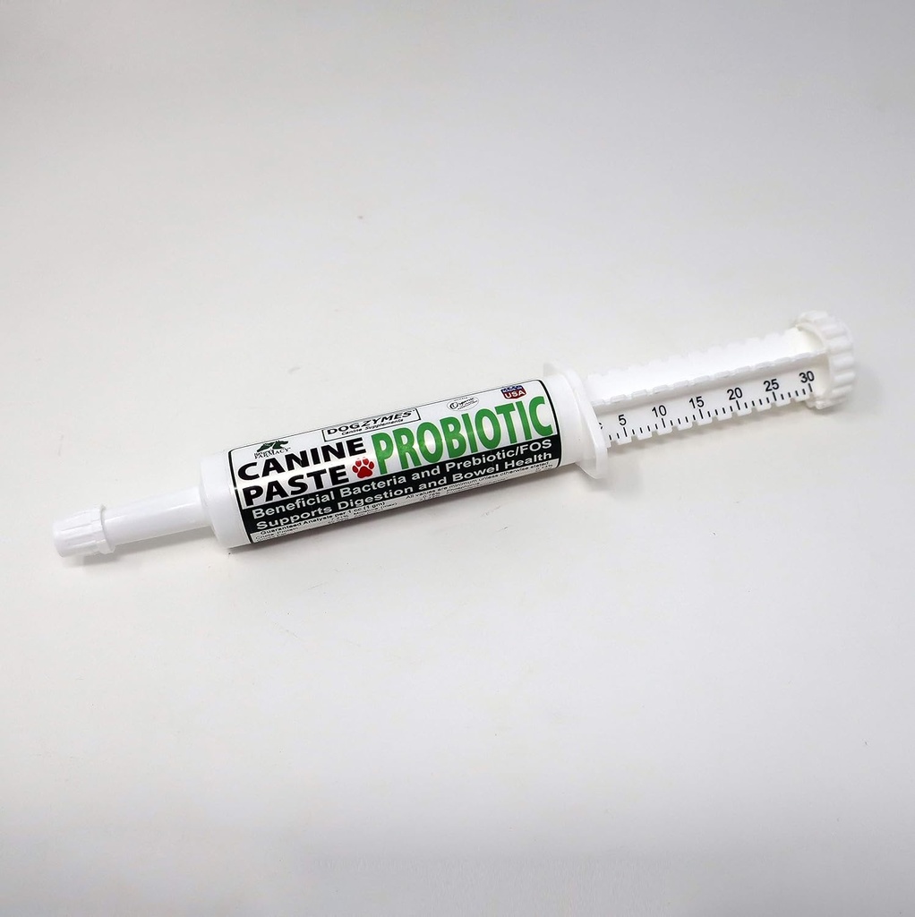 Dogzymes Canine Probiotic Paste Beneficial Bacteria-Enzyme 2.3 Billion CFU/gm Saccharomyces boulardii Orgánica de la pólvora de la miel seca (30 Gram)