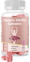 Pueraria Mirifica Gummy Suplemento Orgánico - Pure Root 10:1 Concentrated Extract 60 Veggie Gummies, Premium - para Transgender. Mujeres, hombres...