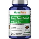 NusaPure Celery Seed Capsules 10:1 Extracto, 375 mg Equivalente a 3750mg, 240 Veggie Caps, Non-GMO, Vegan