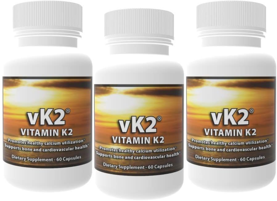 3 Pack de vK2 -Vitamin K2 (mk4 y mk7)