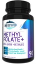 Doble fuerza &amp; Folato de metil más bioactivo! Formulado exclusivamente con Methylcobalamin de Grado Farmacéutico más Alto (B12), Niacin, B1, B2 B6. Funciona sinérgicamente para Max Results-3 Month Supply