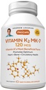 ANDREW LESSMAN Vitamin K2 MK7 120 mcg 60 Softgels - Essential for Healthy Calcium Utilization, Promotes Optimum Skeletal, Heart and Arterial Health. Sin aditivos. Pequeño fácil de absorber Softgels