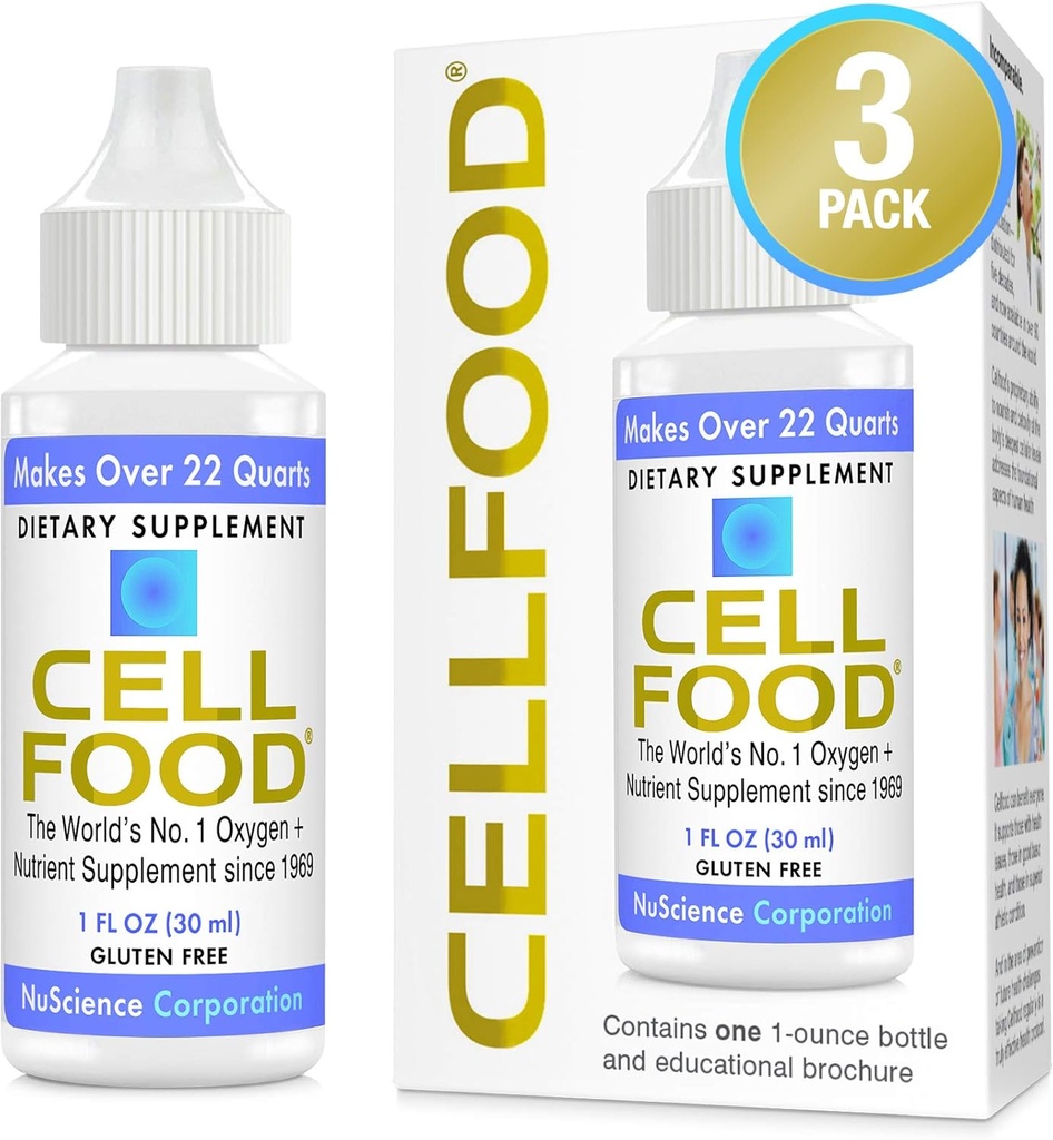 Oxígeno Celeste - 1 fl oz, 3 Pack - Suplemento de oxígeno líquido para el drenaje linfático, enfermedad de Altitud, Jet Lag, fatiga, dolores de cabeza, resacas &amp; energía - Gluten Gratis, Cert. Kosher