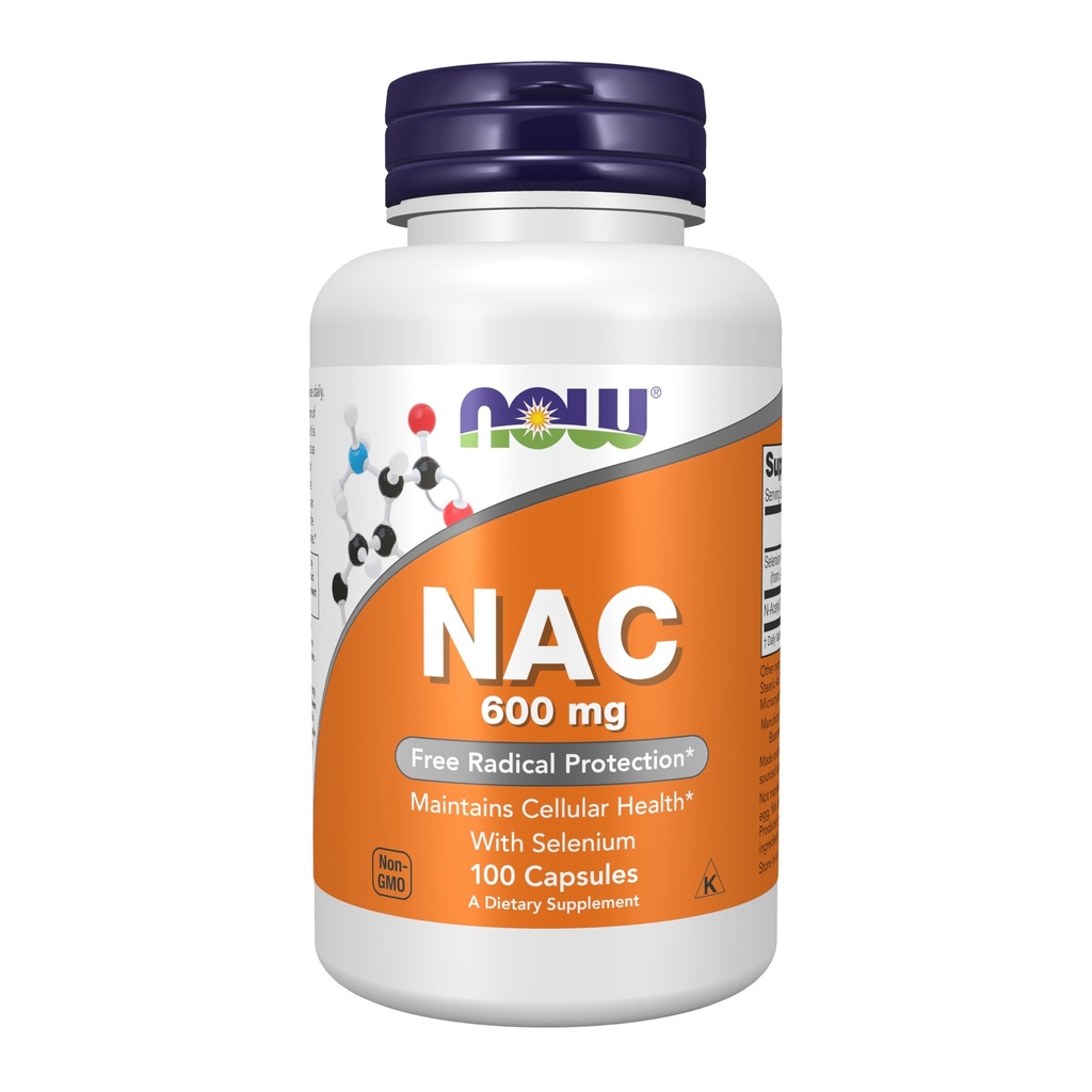 AHORA Suplementos, NAC (N-Acetyl Cysteine) 600 mg con Selenium 100 cápsulas