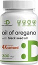 DEAL SUPPLEMENTO Oil of Oregano Softgels with Black Seed Oil 300 Count – 30:1 Extract, Active Carvacrol & Thymoquinone – Antioxidant Immune Health Support – Plant Based, Non-GMO
