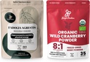 Polvos Jungle Ultimate Hombres Wellness Duo: 5oz Fadogia Agrestis Extracto &amp; 5oz Polvo de arándano orgánico de arándano - Suplemento de Fadogia Nigeriana para Drive & Passion, USDA Certified Cranberry Superfood
