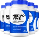 (Pack of 5) NervoVive – Original Nervo Vive Nerve Health Support Fórmula, Total Nerve Care with Natural Ingredients for Comfort & Signal Function ← NervoVive24 Easy-to-Take Daily Pills (300 cápsulas)