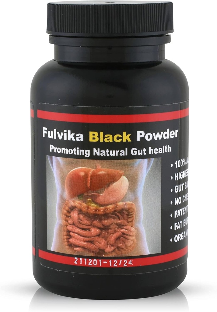 74+ Trace Mineral Powder with Humic & Fulvic Acid (166 Servings)(Flavorless) – Plant-Based, Vegan, Trace Minerals Suplemento con Electrolytes & Alkaline pH (Kosher) – Black Water – por Fulvika Black