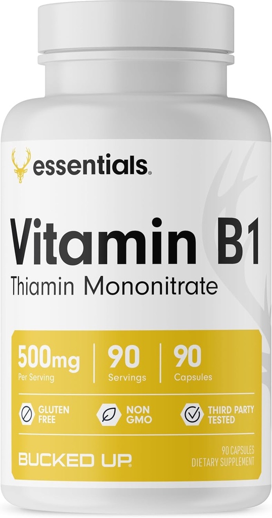 Vitamina B1 500 mg cápsulas, esenciales (90 piezas)