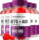 (5 Pack) NutriZen Keto ACV Gummies - Advanced Formula Nutri Zen Keto Plus ACV Gummies Apple Cider Vinegar Keto Nutrizen ACV Gummies Suplemento dietético Opiniones Hombre Mujeres (300 Gummies)