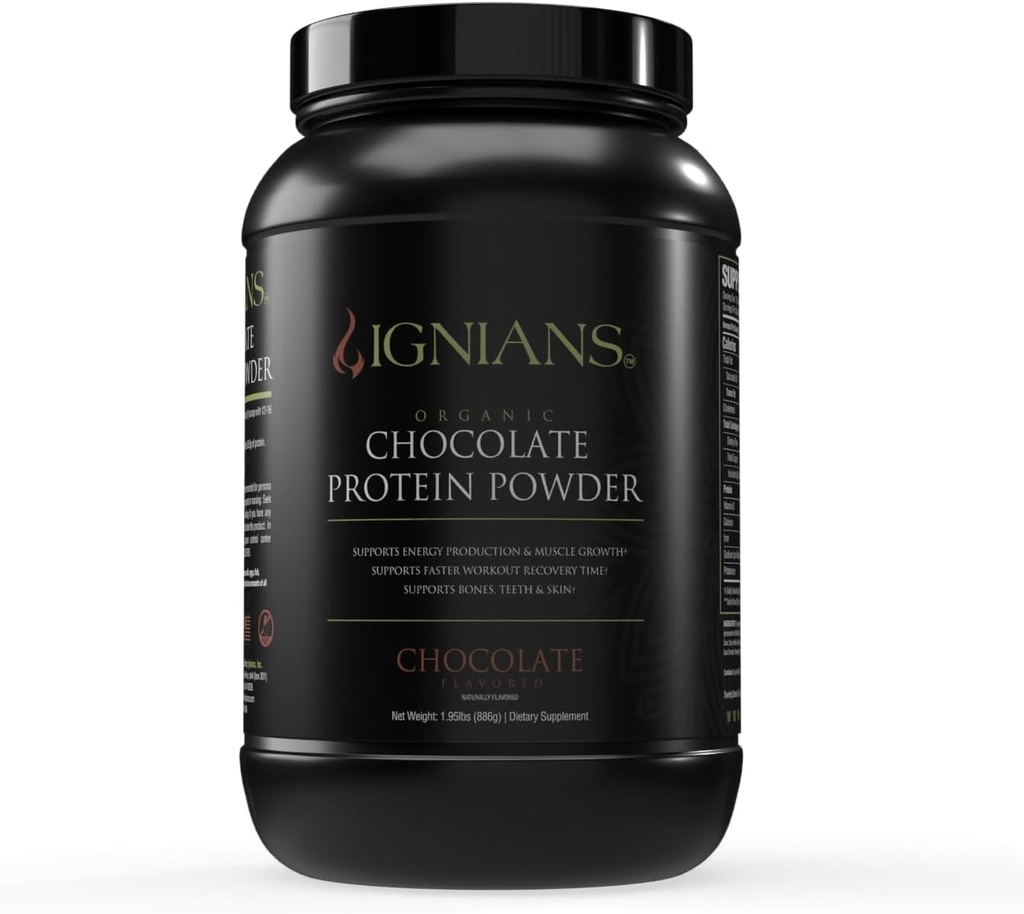 Organic Plant-Based Protein Powder|Pea Blend|26.5 g Protein|< 5g Carbs|Vegan Friendly|Lactose Free|for Men & Women|for Shakes, Smoothies, & Baking|Chocolate