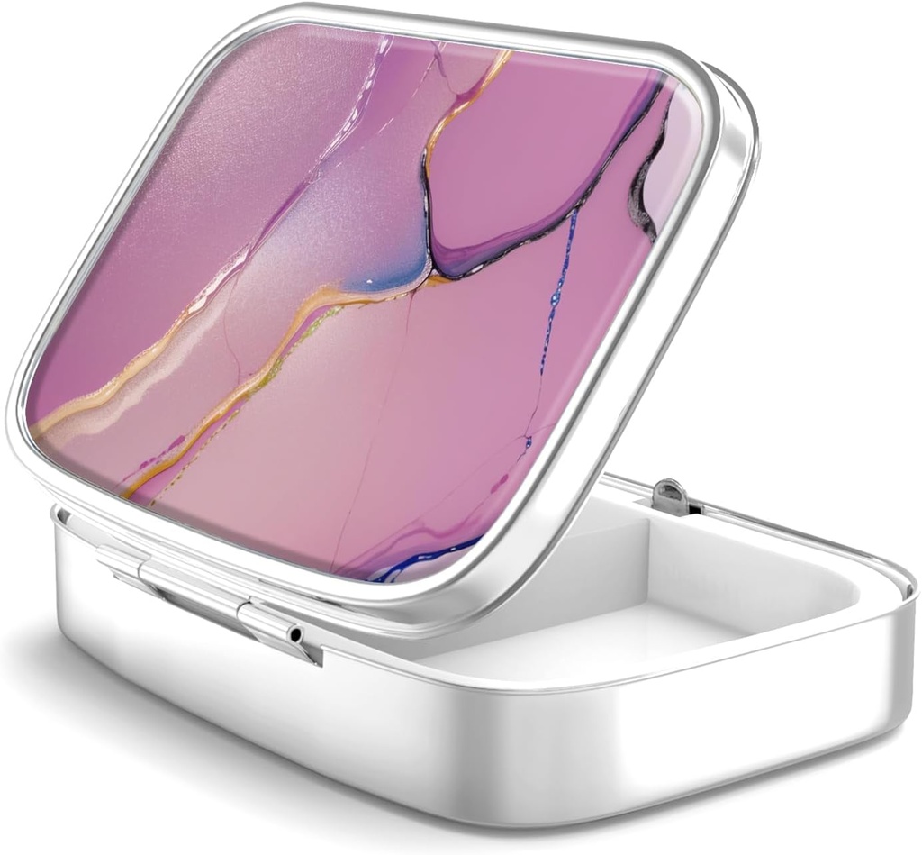 Caja de Píldora 2 Funda de Píldora pequeña, Portátil para Pocket o Píldora de Píldora de Contenedor para mantener vitaminas, medicamentos, aceite de pescado y suplementos(36-Coloco