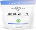 Muscle Feast 100% Grass Fed Whey Protein Powder, All Natural Hormone Free Paure Raised Whey Protein Powder for Women ' Men- Whey Concentrate, Isolate & Hydrolyzed Protein Powder Blend- Unflavored, 5lb