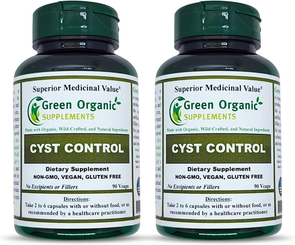 Cisto de suplementos ecológicos, Cisto de mama, 90 VCaps, Alta Absorbable, No GMO, Libre de gluten (Pack de 2)