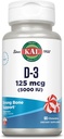KAL Vitamina D3 5000 UI 125 mcg, Alta Potencia Vitamina D Chewables, Calcium Absorption, Bone Health and Immune Support Suplemento, Natural Peppermint Flavor, 60-Day Guarantee, 60 Servings, 60 Chews