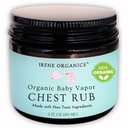 Irene Organics Organic Baby Vapor Chest Rub Clean Vapo Rub Made with Non Toxic Ingredients like Eucalyptus Essential Oils, Safe for All Ages, Newborns and Infants, Sick Kids Essentials
