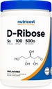 Nutricost D-Ribose Powder 500 Grams - 5000mg Por Serving, Non-GMO (500 Grams)