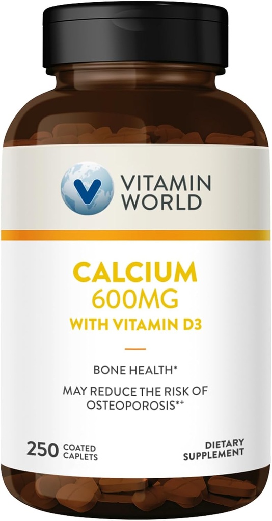 Vitamina Mundial Calcio 600 mg + Vitamina D3 250
