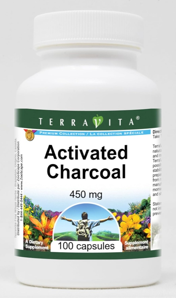 Carbón Activado - 450 mg (100 cápsulas, ZIN: 510652) - 3 Pack