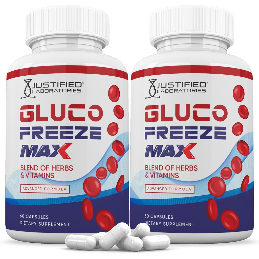 (2 Pack) Glucofreeze Max Advanced Formula 1295MG 120 cápsulas