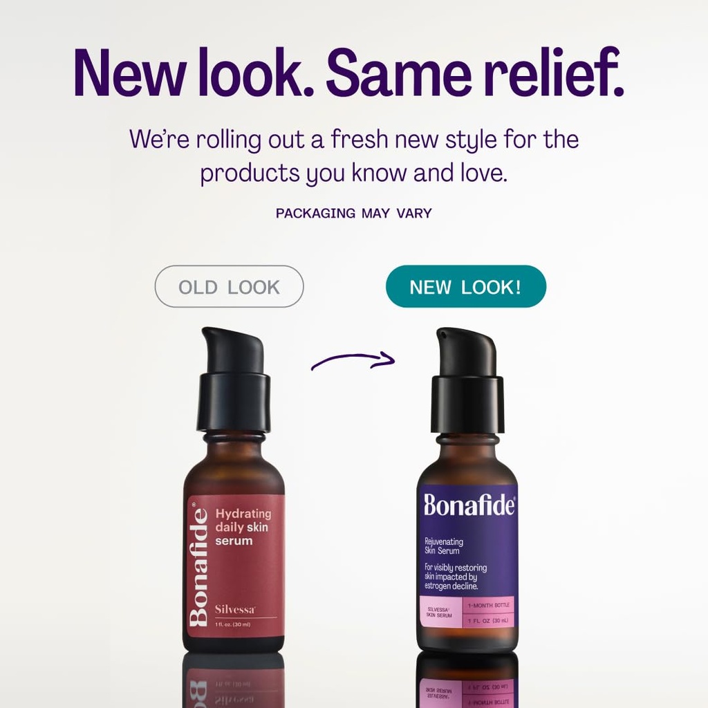 Bonafide Silvessa Hydrating Daily Skin Serum – Soporte sin hormonas para la piel durante la menopausia – 30 Day Supply (1 fl oz)