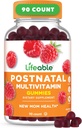 Multivitamina posnatal vital con hierro, escotilla e yodo TENIDO Gran Tasting Vitaminas postnatales para las mujeres Lactancias vírgenes no transgénicos Suplemento de lactancia TEN 90 Gummies