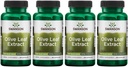 Extracto de hoja de oliva Swanson cápsulas con 20% de Oleuropeina - (60 cápsulas, 750 mg cada uno) 4 Pack