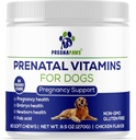 Vitaminas prenatales para perros - Soportes Embarazo saludable, Desarrollo de cachorros " Lactación - Rico en ácido fólico, hierro " Calcio - Suplemento prenatal avanzado para perros embarazadas y enfermeros - 90 cerdas blandas