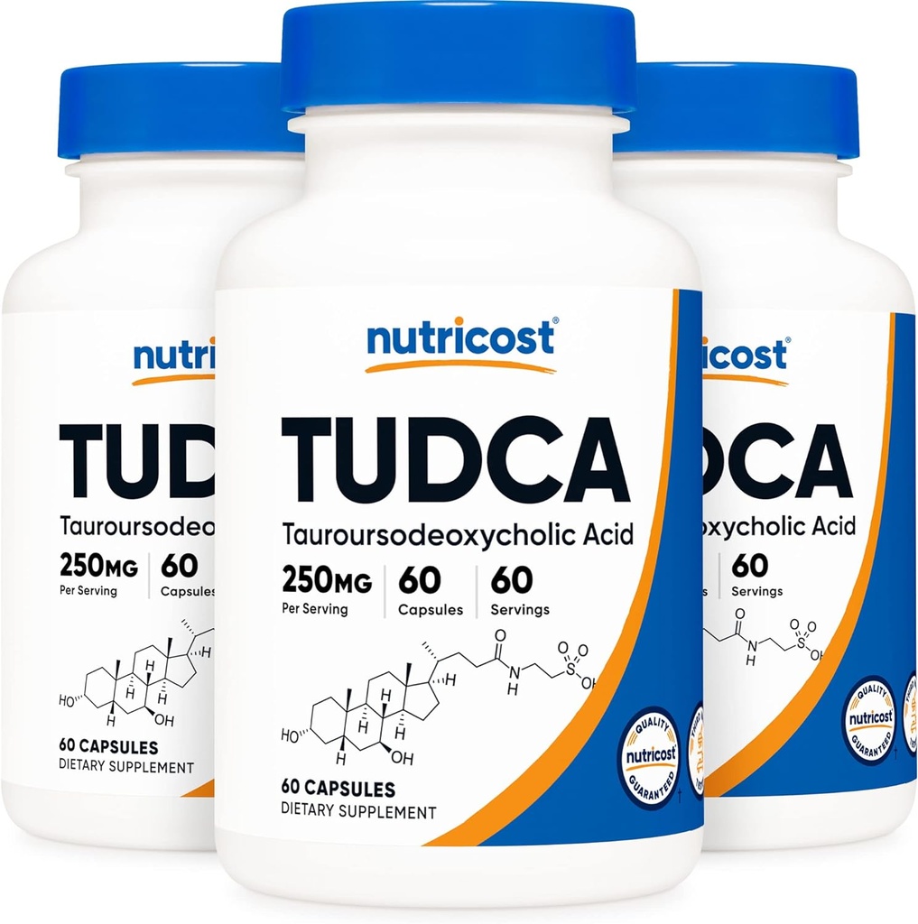 Nutricost Tudca 250mg, 60 cápsulas (3 botellas)