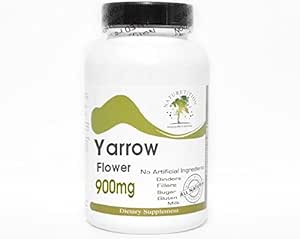 Yarrow Flower 900mg ~ 200 Capsules - Sin aditivos