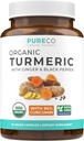 Orgánica Turmeric Ginger Black Pepper Suplemento - High Potency Organic Turmeric Curcumin Capsules with Ginger " Black Pepper for Enhanced Benefits and Absorption - Vegan " Non-GMO (1 Month Supply)
