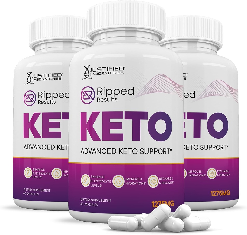 (3 Pack) Resultados Ripped Keto ACV Pills 1275MG Keto Soporte Cápsula de Ceto Alternativa a Keto ACV Gummies Formulado con Apple Vinagre Vinagre Virgen Extra Aceite de Oliva Powder Green Tea Leaf 180 Cápsulas