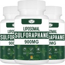 900MG Liposomal Sulforaphane Supplement Broccoli Extract, Liver Supplement for Antioxidant, Digestion, Cellular Health 180 Capsules