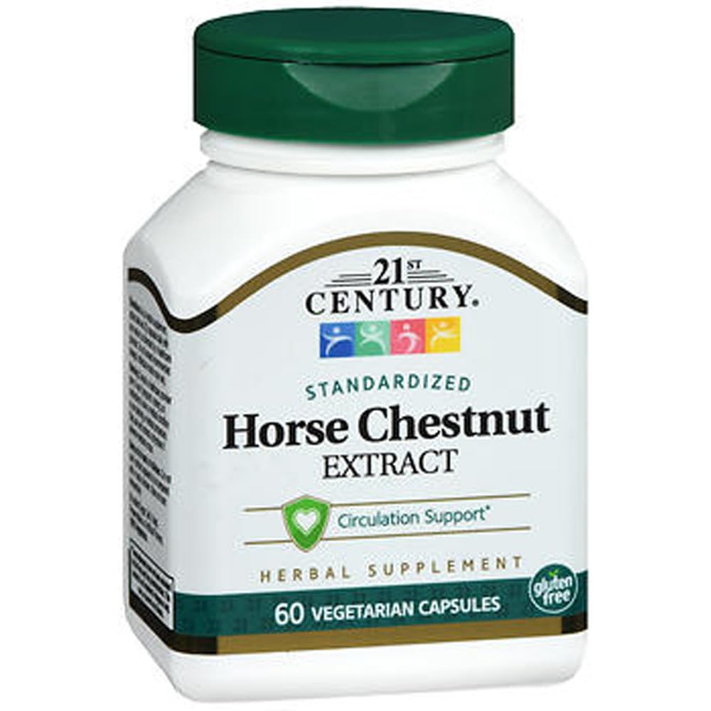 21st Century Horse Chestnut Seed Extract Vegetarian Capsules - 60 ct, Pack de 3