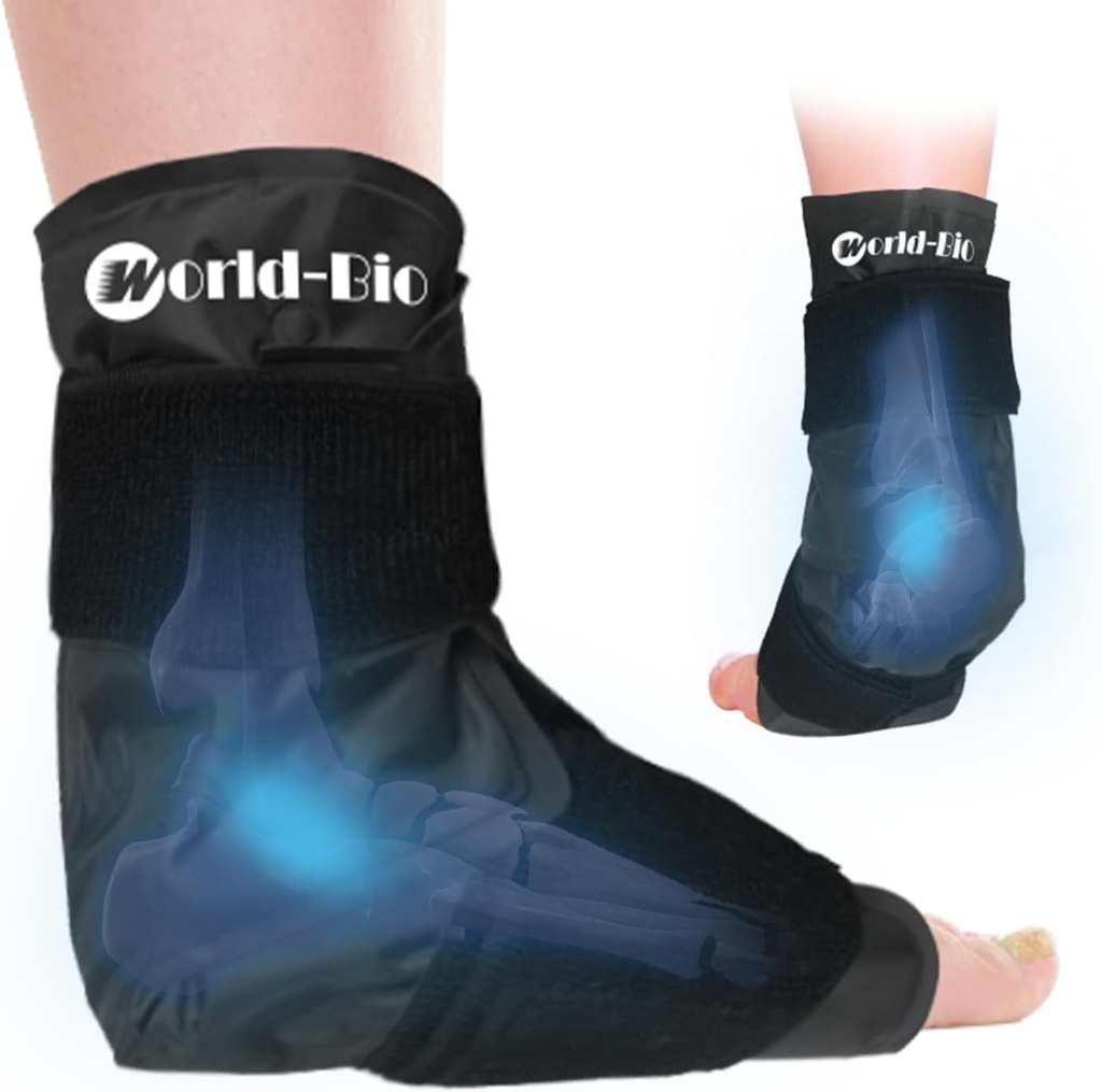 Agarre de hielo de tobillo para hincharse, agarre de hielo de pie, agarre reutilizable del pie frío del tobillo para el tobillo, hollín, alivio del dolor de tacón, Tendonitis de Aquiles, Fasciitis plantar